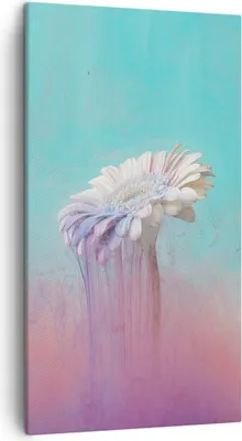 Produktbild von Bild auf Leinwand - Leinwandbild - Einteilig - Modern Grafik Blume - 45x80cm - Wand Bild - Wanddeko - Wandbilder - Leinwanddruck - Bilder - Wanddekoration - Leinwand bilder - Wandbild - PA45x80-4534