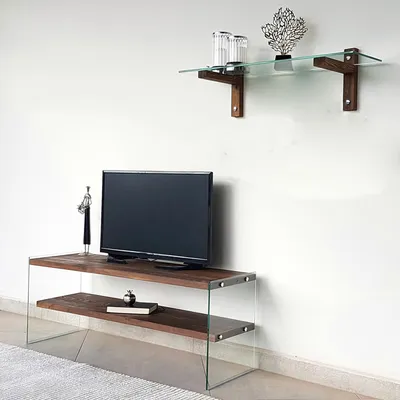 Immagine prodotto di Skye Decor, TV104, mobile TV, noce, 100 % LEGNO DI PINO MASSICCIO, 120 x 35 x 45 cm