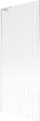 Produktbild von Mexen Next L Badewannen-Duschwand 1-flügelig 80 x 150 cm, Streifen, Weiß - 895-080-000-03-09-20