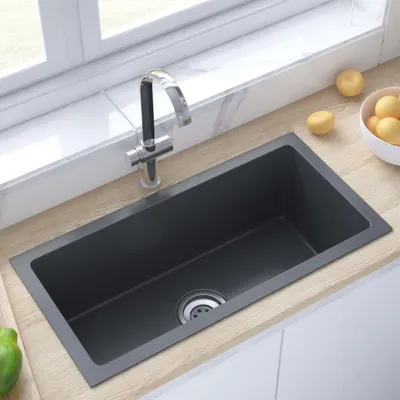 Produktbild von Handgemachte Einbauspüle Schwarz Edelstahl , Spülen Design 2024