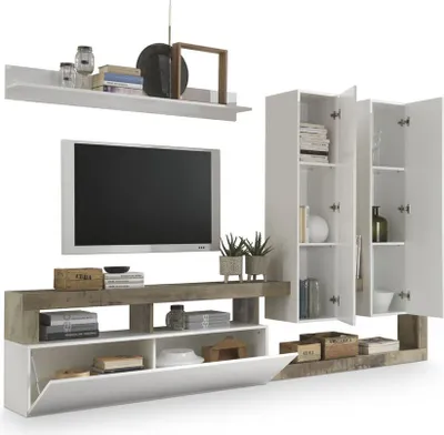 Immagine prodotto di Mobile TV DKD Home Decor Bianco Metallo Alluminio Legno MDF 277 x 75 x 173 cm 277 x 35 x 173 cm