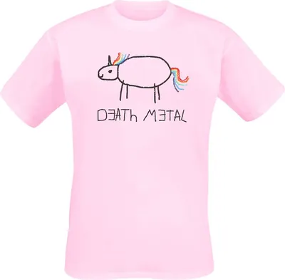 Produktbild von Death Metal T-Shirt Uni TitelLogo rosa S