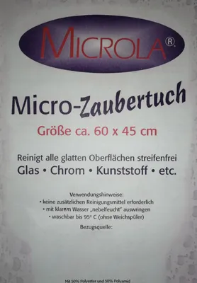 Produktbild von Micro Zaubertuch Microla Tuch, 3 Tücher im Set, ca 60x45 cm