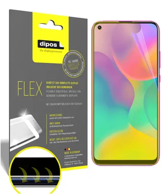 Produktbild von 2x Schutzfolie für Huawei Enjoy 10 Folie, 100% Displayabdeckung, dipos Flex