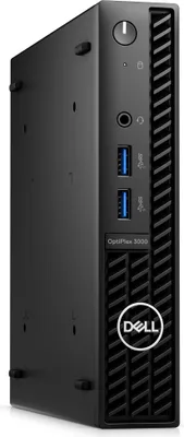 Obrázok produktu pre Dell OptiPlex 3000 - Micro - Core i3 12100T / 2,2 GHz - RAM 8 GB - SSD 256 GB - NVMe, Class 35 - UHD Graphics 730 - GigE - WLAN: 802.11a/b/g/n/ac/ax - Win 10 Pro (s Win 11 Pro Lizenz)