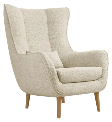 Produktbild von MIRJAN24 Polstersessel Estjano Boucle, Ohrensessel, Relaxsessel, Stilvoll Wohnzimmer Sessel (Farbe: Lambi 08)