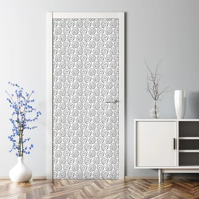 Produktbild von Dekorative Aufkleber selbstklebend Klebefolie Wandaufkleber Türposter Schnörkelnde Kreise 85 x 200 cm