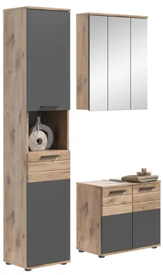 Image de Mason ensemble de meubles de salle de bains M2 gris, chêneReproduction.