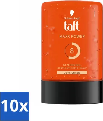 Immagine prodotto di Taft - Maxx Power 8 - Gel per lo styling - Tenuta a lunga durata - 300 ml - Confezione risparmio - 10 pezzi