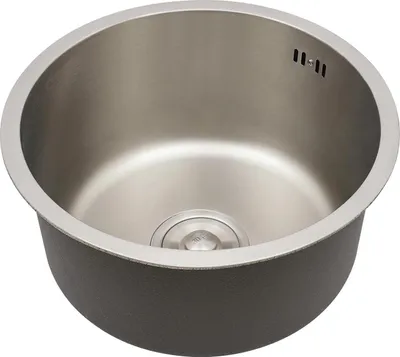 Zdjęcie produktu dla Zlewozmywak kuchenny - Okrągły podblatowy - Średnica 41 cm - Stal nierdzewna 304 - Jednokomorowy - Bez kranu - Głębokość 19 cm - Srebrny