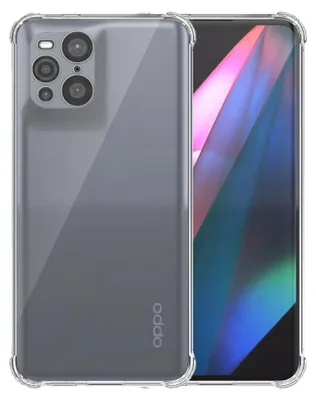 Produktbild von Smartphonica Phone Case geeignet für Oppo Find X3 / X3 Pro Transparent Shockproof - Shockproof TPU SIlicone Backcover Case mit Bumper Transparent