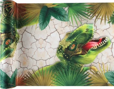 Zdjęcie produktu dla Bieżnik na stół z dinozaurami, 5m, przyjęcie tematyczne, przyjęcie urodzinowe dla dzieci
