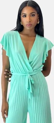 Produktbild von Elara Damen Jumpsuit V-Schnitt 1249 Mint
