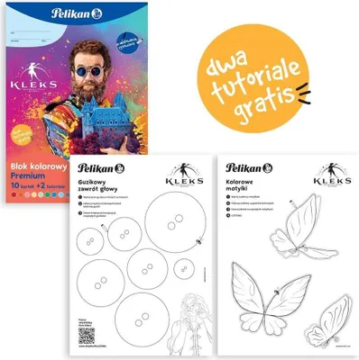 Immagine prodotto di Blocco creativo A4 12 fogli colorati Kleks Pelikan