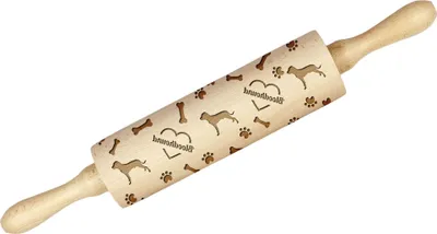 Produktbild von Bluthund, Bloodhound, Chien de St Hubert - Nudelholz mit Hund, Verzieren von Keksen mit einem Nudelholz in Mustern, Geschenk für den Keramiker der Marke Art-Dog