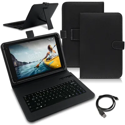Produktbild von Tablet Hülle für Tabwee T90 / W90 Keyboard Schutz Hülle Bluetooth QWERTZ CoverFarben:Schwarz