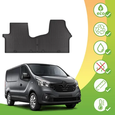 Produktbild von J&J AUTOMOTIVE EKO Gummimatten Gummifußmatten Für Renault Trafic Ab 2014 2tlg