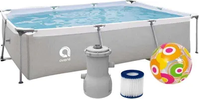 Produktbild von Gartenpoolrahmen mit Pumpe 300 x 207 cm