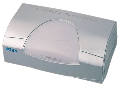 Produktbild von ATEN VS491, VGA, 4 x HDB-15 Female (Blue), 1 x HDB-15 Female (Blue), Metall, Kunststoff, Silber, 10 m
