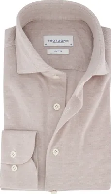 Produktbild von Profuomo Hemd gestrickt beige Slim Fit