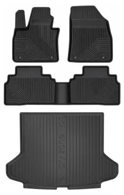 Productafbeelding van Rubberen automatten + kofferbakmat voor Bestune T90 vanaf 2023 (SUV) – 4-delig, zwart, op maat – Wielganizator