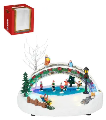 Productafbeelding van Ice skating scenery battery operated l29xb17,5xh21 cm Luville