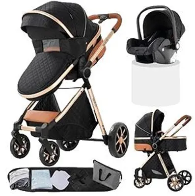 Produktbild von Babywagen, Reisesystem, verstellbarer Sitz, YV9-BLACKGOLD