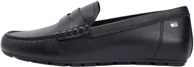 Immagine prodotto di Tommy Hilfiger, mocassini da donna in pelle, modello "Flag Driver", colore nero, taglia 39