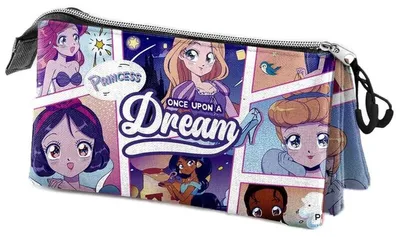 Obrázok produktu pre Kozmetická taška/púzdro s motívom princezien Disney (trojité)