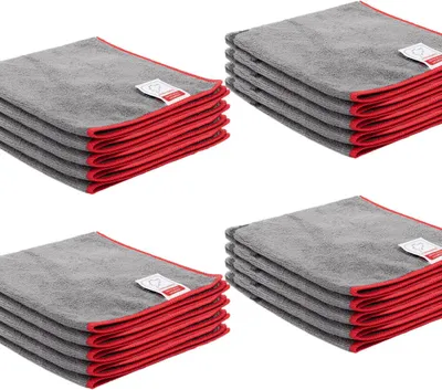 Produktbild von ® Lackschonende Mikrofasertücher mit 300 GSM - extrem saugfähig und super weich - Fusselfreie Poliertücher für die Reinigung von Auto und Motorrad - Auto Microfasertücher - 40x40cm