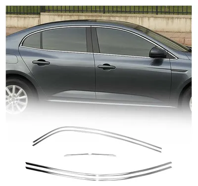 Image de Garniture de Fenêtre pour Renault Megane Berline 2016-2025 Acier Inox 6Pcs