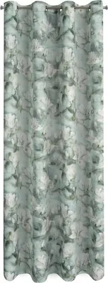 Obrázek produktu pro Eurofirany 409809, Sheer, Zelená, Vzorovaný, Polyester, Průchodka, 200 g/m²