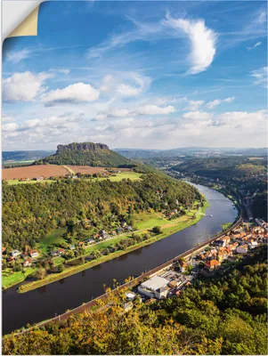 Produktbild von ARTland Wandbild, selbstklebend Elbe und die Sächsische Schweiz Größe: 30x40 cm