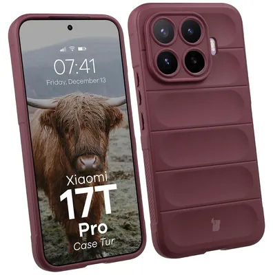 Produktbild von Robuste Handyhülle für Xiaomi 17T Pro, Bizon Case Tur, Burgunderrot