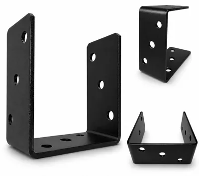 Productafbeelding van Torvon paalvoet, paalschoen, zwart, 100x100x60x4 mm, 1 stuk, AI-gegenereerde afbeelding