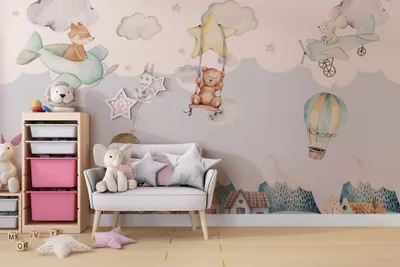 Produktbild von DECO WALLS Fototapete Kinderzimmer Abenteuer Himmel - Außergewöhnliche Haltbarkeit XXL 260x390 cm