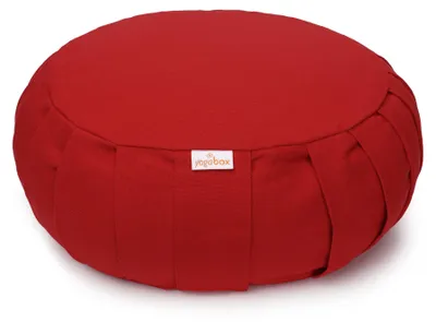 Produktbild von yogabox Meditationskissen / Yogakissen Zafu BASIC mit ZIP - bordeaux 31 x 31 x 15 cm  Buchweizenschalen