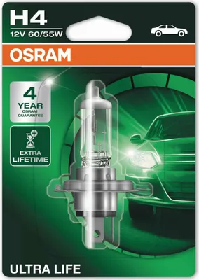 Obrázek produktu pro OSRAM ULTRA LIFE H4 P43t 12 V/60-55 W (1 blistr)