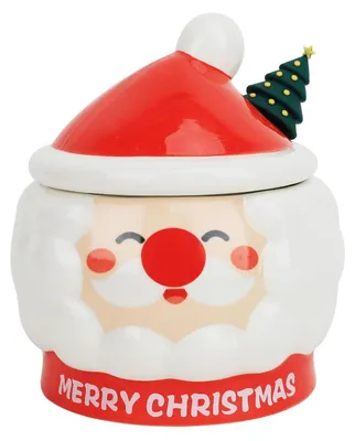 Produktbild von 3D Weihnachtstasse Keramik mit Löffel und Deckel Weihnachtsmann-Design