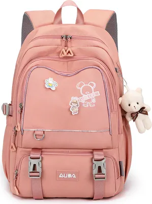 Image de Sac à dos scolaire pour enfants Sac d'école pour garçons et filles Sacs d'école pour voyages en plein air Daypacks, rose