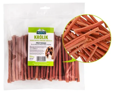 Obrázok produktu pre PETITTO Mäkké kúsky králičieho mäsa – pamlsek pre psa – 500 g