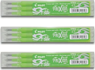 Produktbild von Pilot Frixion Ball Ersatzminen 0.7 hellgrün - 9er-Set