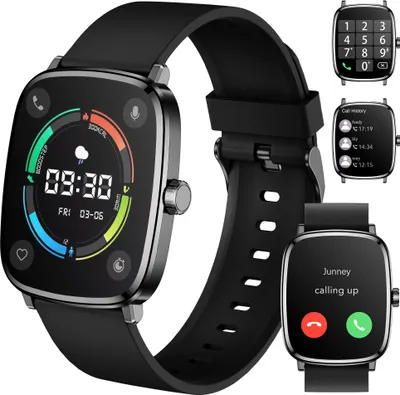 Produktbild von Smartwatch Damen Herren 2,01" AMOLED-Display, IP68 wasserdicht, Fitness-Tracking-Uhr mit Sprachfunktion, (mit Oximetrie/Schlafüberwachung etc.)