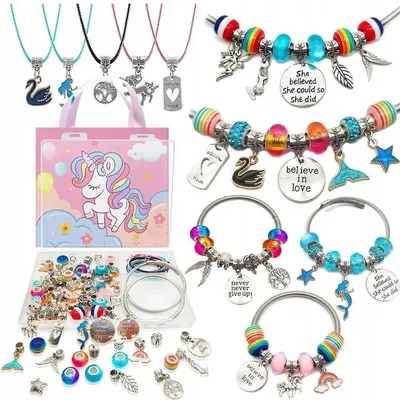 Produktbild von NORIMPEX Schmuck Bastelset mit Charms und Perlen für Armbänder