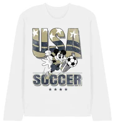 Produktbild von Disney - "USA Soccer" T-Shirt für Herren/Damen Uni, Langärmlig TV34591 (S) (Weiß)