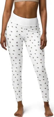 Produktbild von Mr. & Mrs. Panda Sport-Leggings Hummel flauschig Größe S - Weiß - Geschenk, Yogaleggings, Blume, Sportleggings, Yogahose, Damen Sporthose, Tights, Natur, Leggings, Biene
