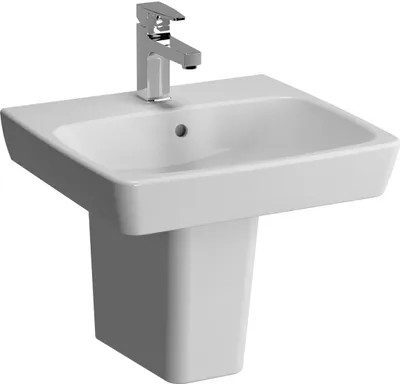 Immagine prodotto di Vitra 2.0 Waschtisch HL mi. 500x460mm mit Überlaufloch weiß