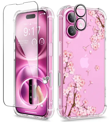 Image de Solidchoice - Étui transparent pour smartphone avec protection d'écran et de lentille de caméra