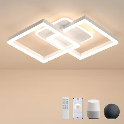 Productafbeelding van Dimbare LED plafondlamp met slimme bediening, 40W, 3000K-6500K, nachtlampje en geheugenfunctie