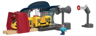 Produktbild von LUPILU® Holz Eisenbahn Technologie Set Kinder SpielBahnhof ab 3 Jahren